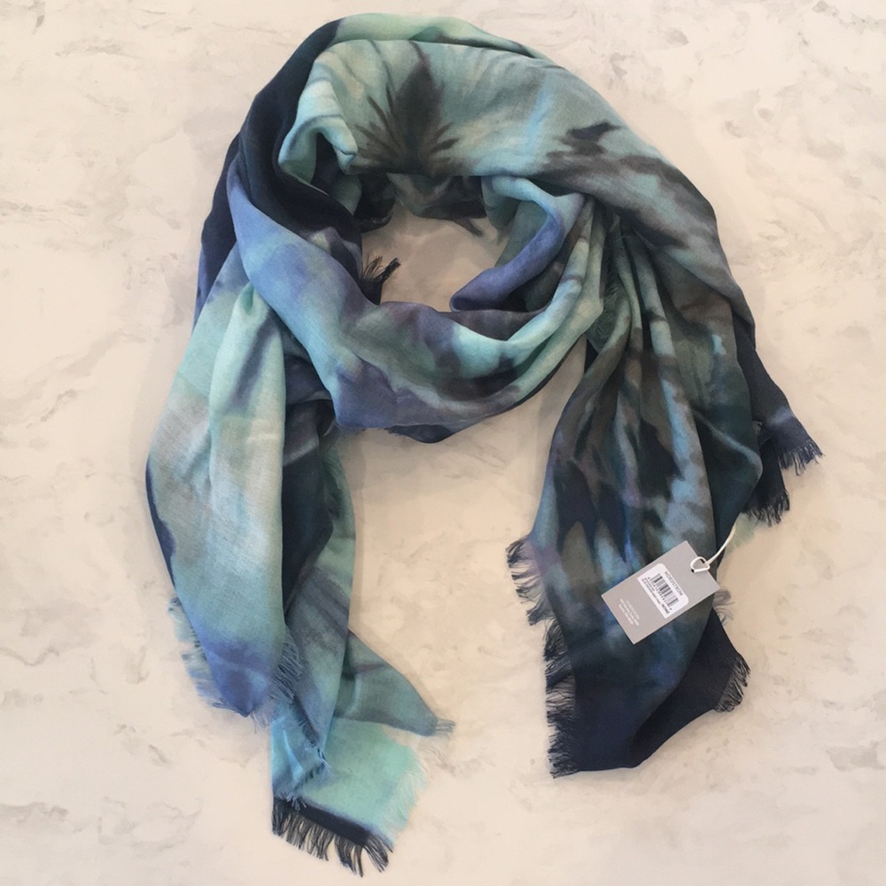 Eyelash Trim Printed Cashmere & Silk Wrap - NEW